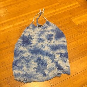 Forever 21 Blue and White Tie-Dye Swim Coverup